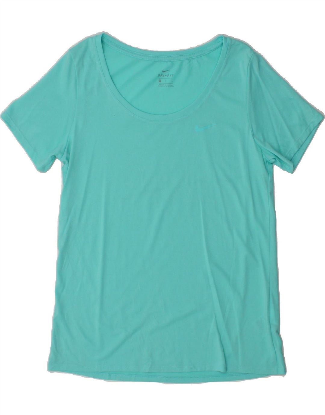 NIKE Womens Dri Fit T-Shirt Top UK 14 Medium Blue Polyester Vintage Nike and Second-Hand Nike from Messina Hembry 