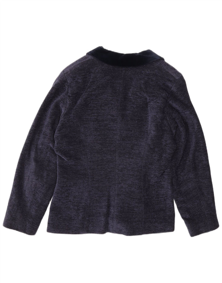 Apart Giacca blazer aperta da donna UK 14 Large in acrilico blu navy
