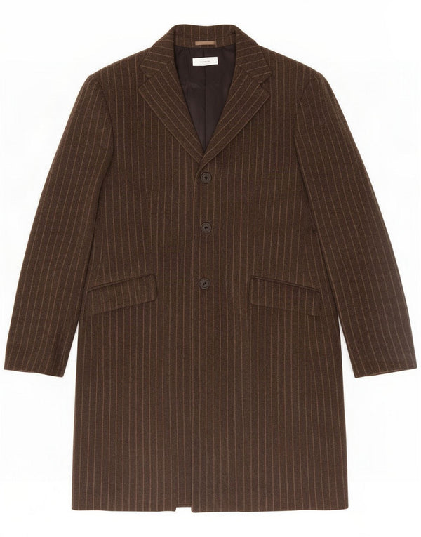 Sirmoney Giacca blazer lunga a 3 bottoni da uomo IT 56 3XL Gessato marrone