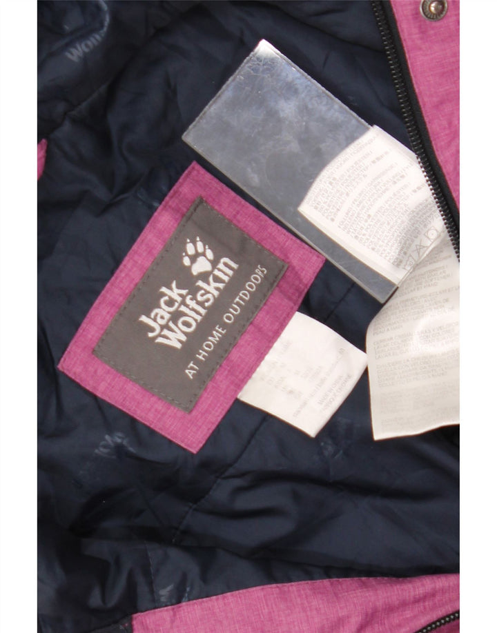 Giacca a vento con cappuccio da donna Jack Wolfskin UK 12/14 Rosa medio