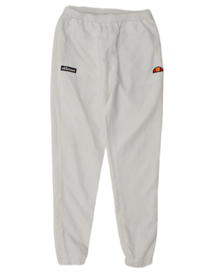 ELLESSE Pantaloni da tuta da uomo Joggers piccoli poliestere bianco