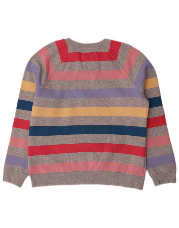 CREW CLOTHING Felpa da donna Maglione UK 10 Piccolo a righe multicolore