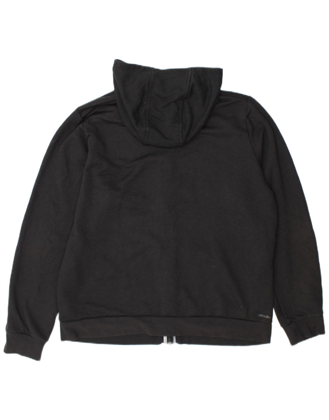 Felpa con cappuccio e zip grafica Adidas da uomo XL in poliestere grigio