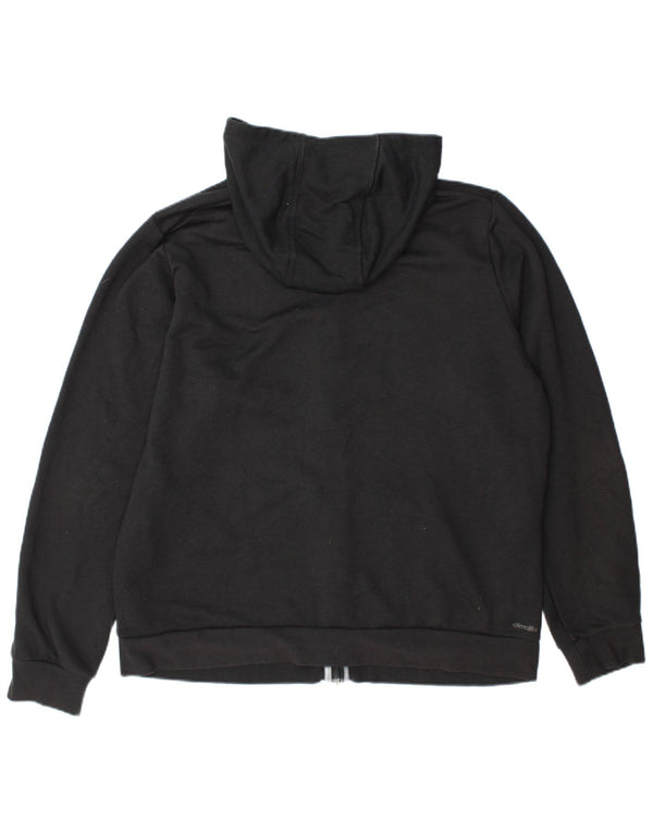 Felpa con cappuccio e zip grafica Adidas da uomo XL in poliestere grigio