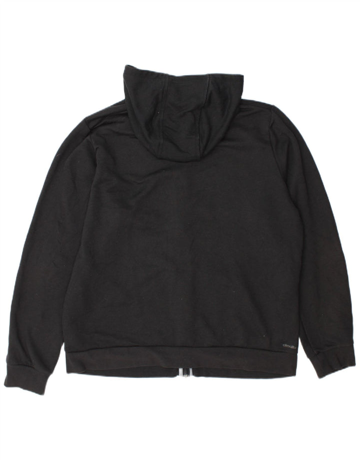 Felpa con cappuccio e zip grafica Adidas da uomo XL in poliestere grigio