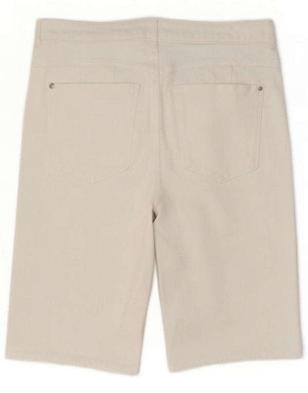 Marks & Spencer Pantaloncini di jeans The Magic da donna UK 16 Large W32 Cotone bianco