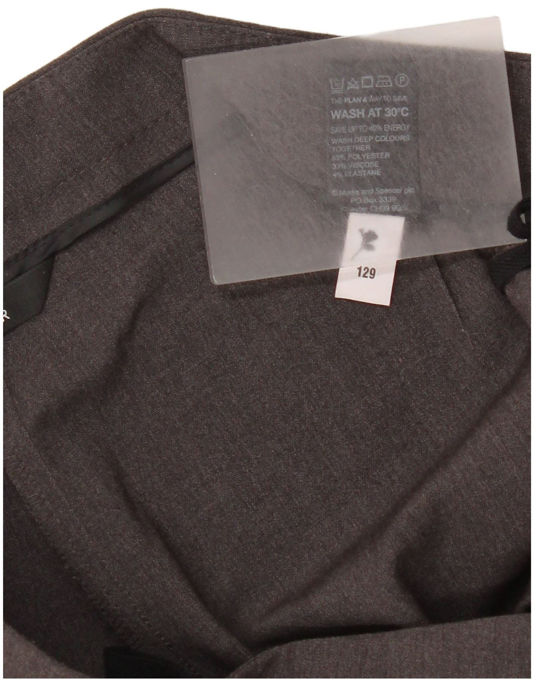 Pantaloni casual dritti da donna Marks & Spencer UK 14 Medium W32 L31 Grigio