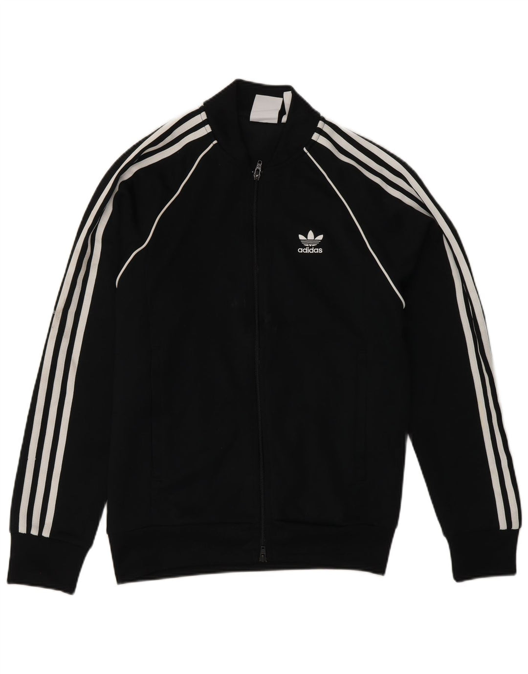 Giacca da ginnastica Adidas da uomo con vestibilità regolare, piccola, in poliestere nero