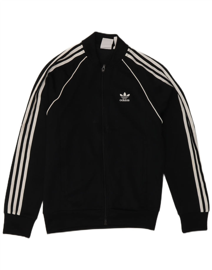 Giacca da ginnastica Adidas da uomo con vestibilità regolare, piccola, in poliestere nero
