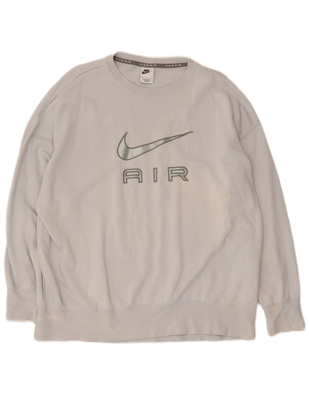 Felpa grafica Nike da uomo, maglione grande, cotone blu