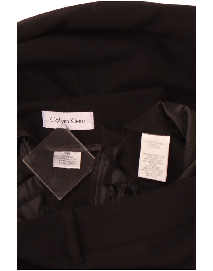 CALVIN KLEIN Pantaloni chino dritti da donna US 8 Medium W32 L30 Neri