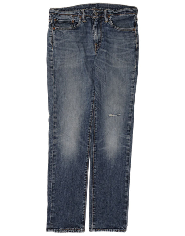 Jeans Levi's Uomo 511 Slim Distressed W32 L32 Cotone Blu