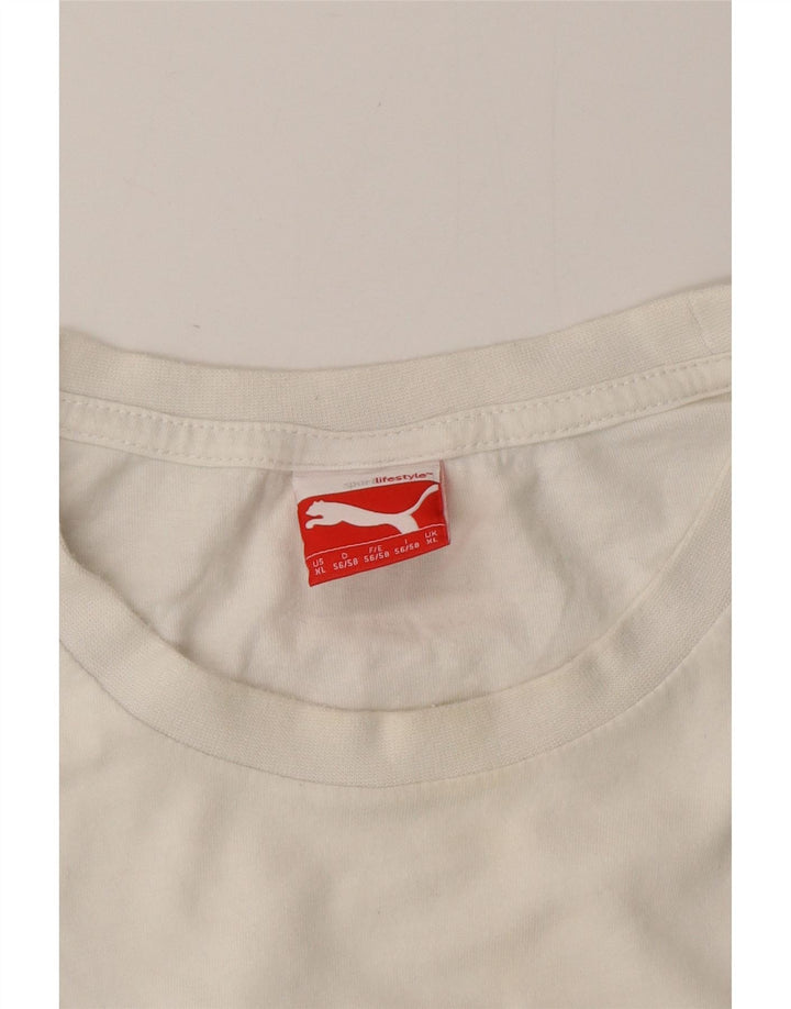 Maglietta grafica PUMA da uomo XL bianca