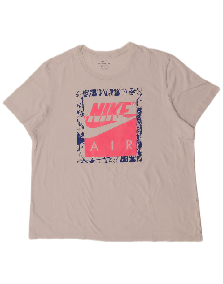 T-shirt grafica da uomo Nike Top 2XL cotone bianco