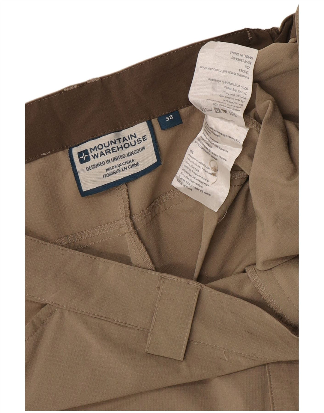 Pantaloncini cargo da uomo Mountain Warehouse W38 XL Poliestere beige