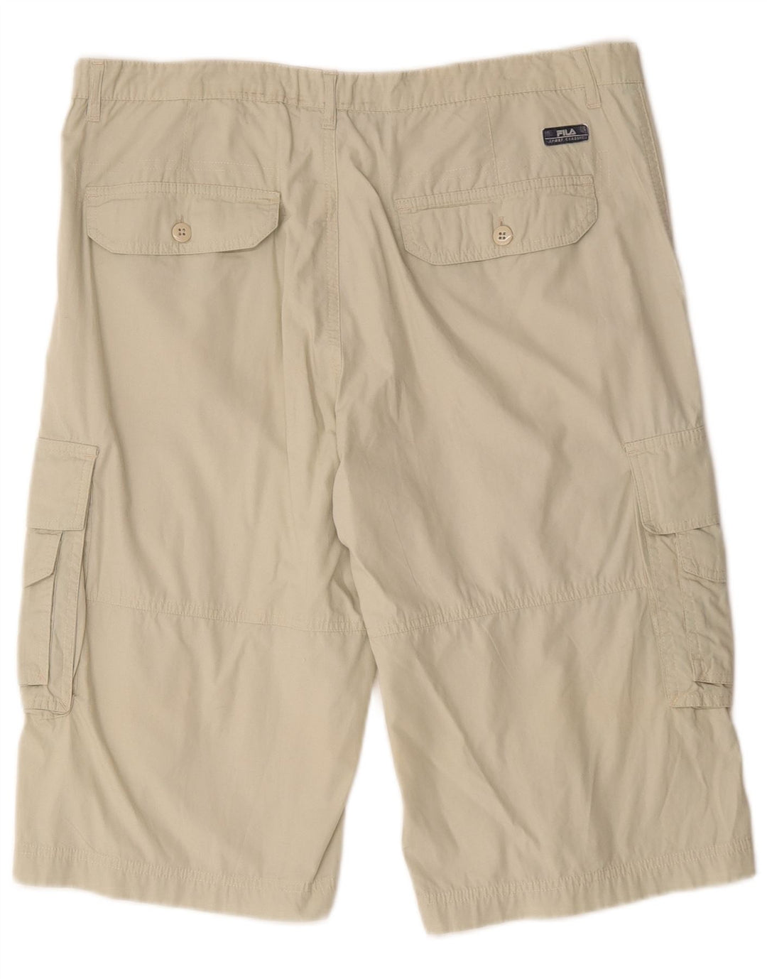 Pantaloncini cargo da uomo FILA W36 grandi in cotone beige