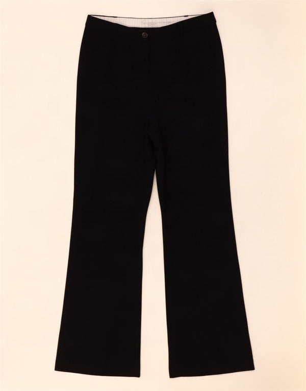 Marks & Spencer Womens Bootcut Casual Trousers UK 14 Large W34 L29 Black