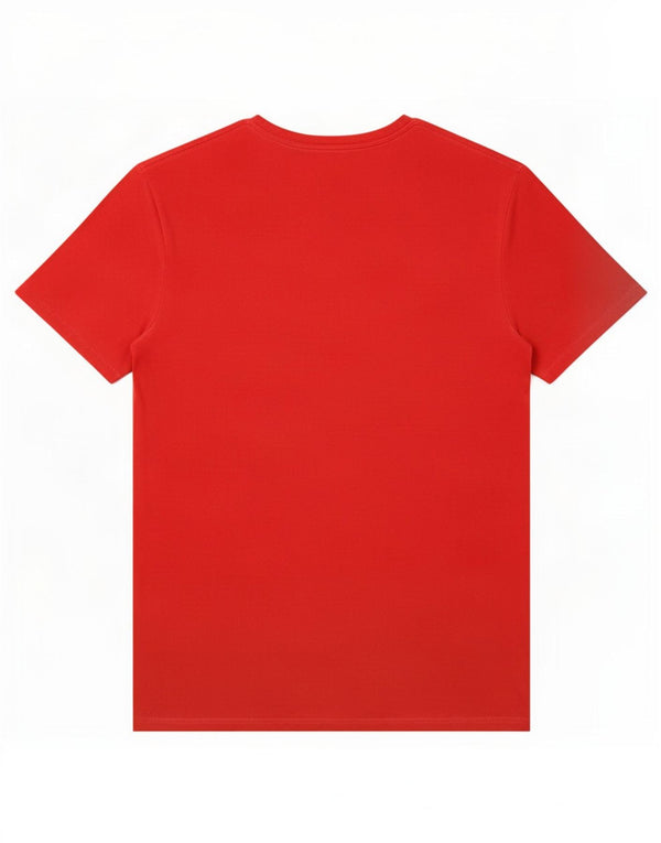 Guess T-shirt grafica da uomo super slim fit, taglia grande, in cotone rosso