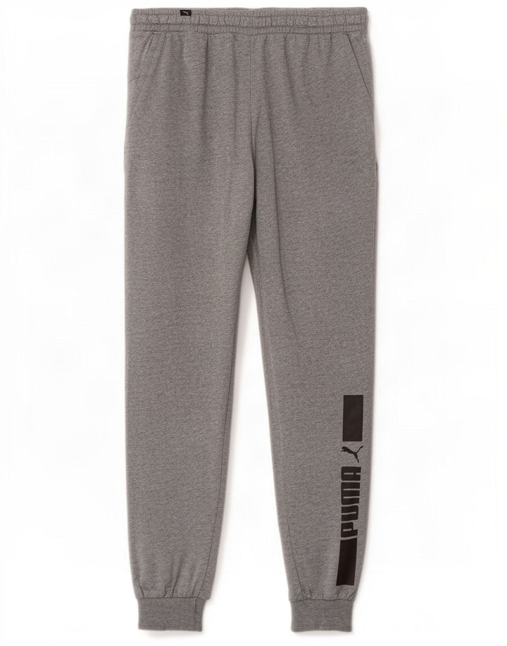Pantaloni da tuta grafica da uomo Puma Joggers grandi in cotone grigio