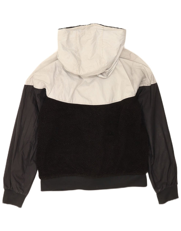 Giacca a vento con cappuccio Nike da ragazzo 12-13 anni Large Black Colourblock