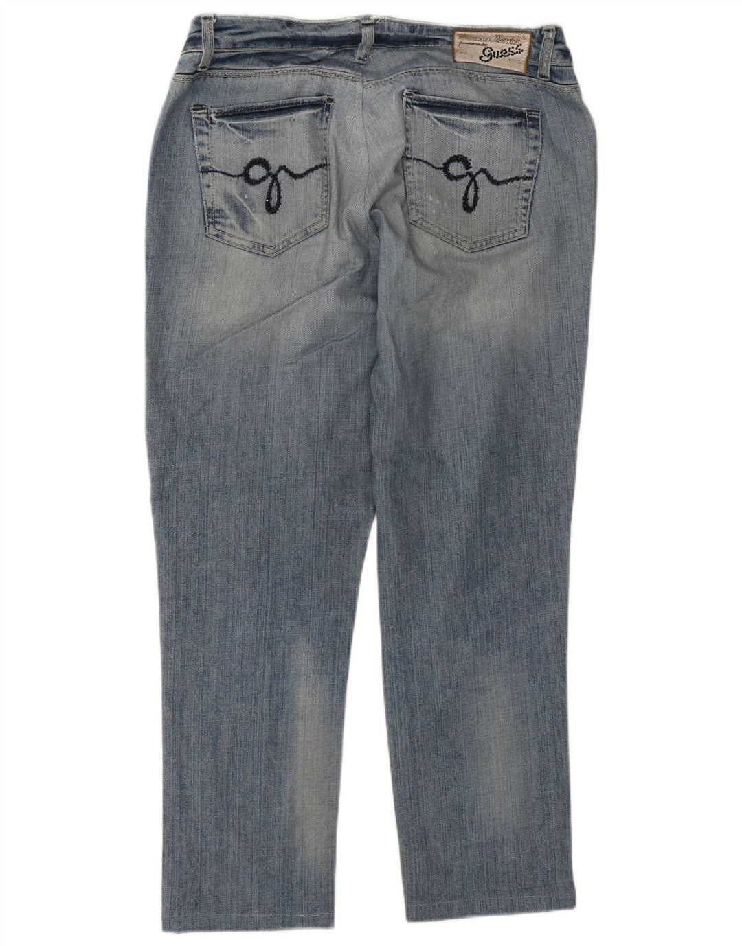 Jeans dritti da donna Guess W32 L27 cotone blu