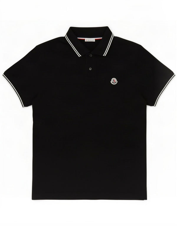 Polo uomo Moncler Medium Black Cotton