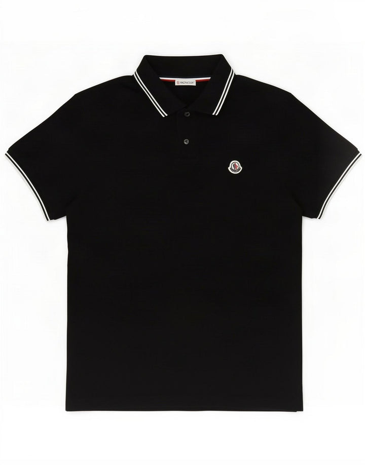 Polo uomo Moncler Medium Black Cotton