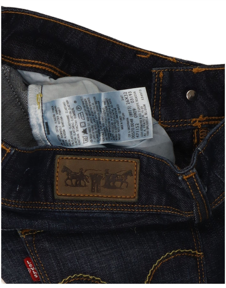 Jeans dritti Levi's 570 da donna W26 L32 cotone blu navy