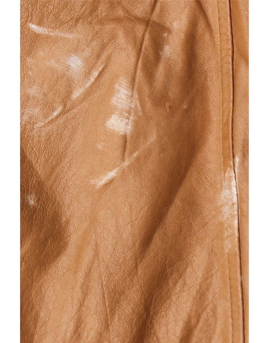 Cappotto in pelle vintage da uomo IT 50 grande in pelle marrone