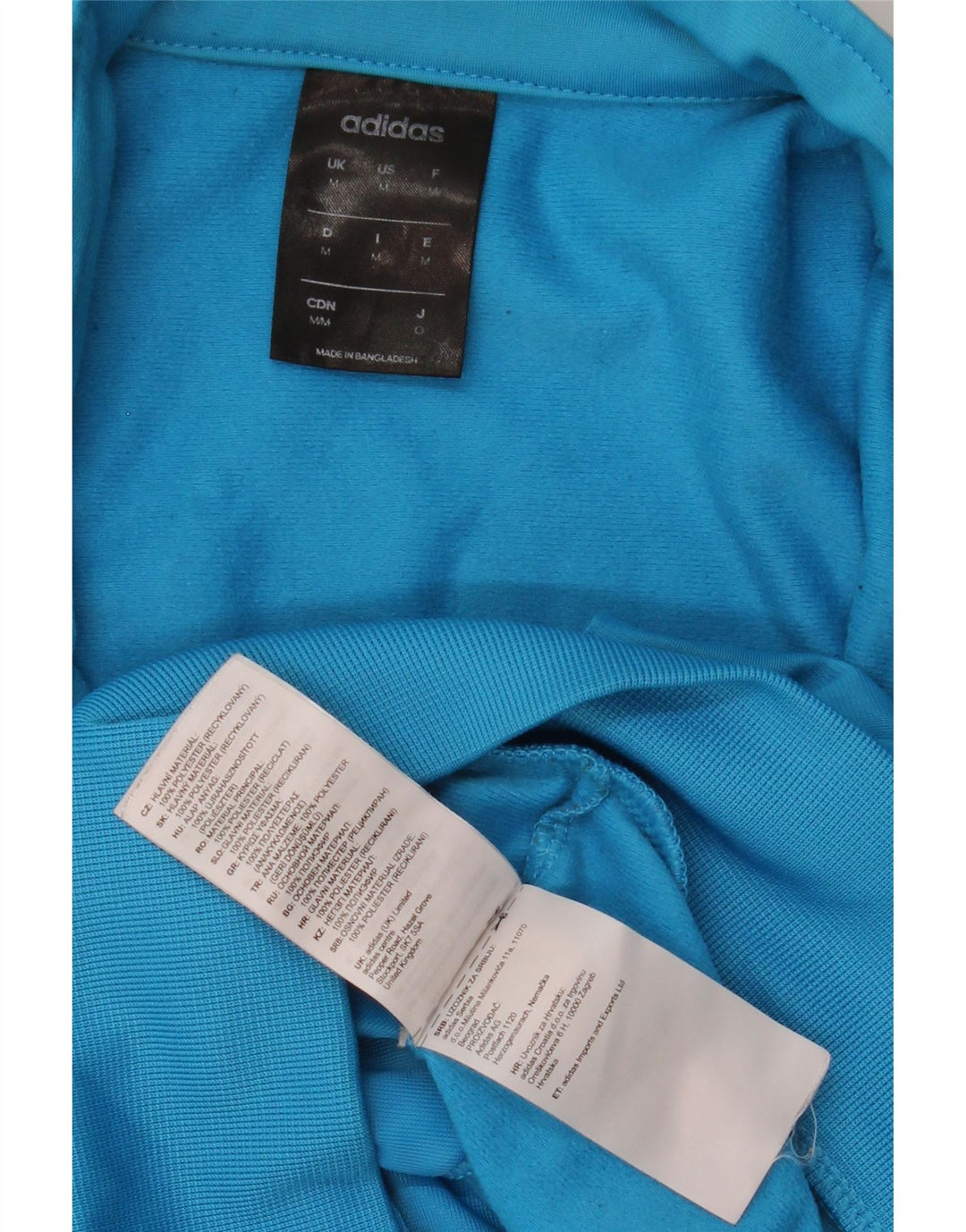 Giacca da ginnastica grafica da uomo Adidas Top Giacca in poliestere color block blu medio