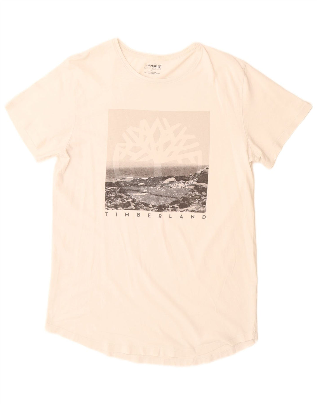 T-shirt grafica da uomo Timberland Top in cotone bianco medio