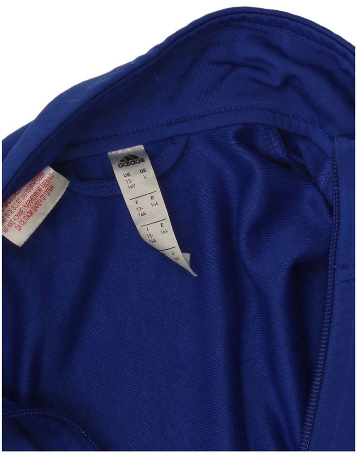 Giacca Top della tuta da ragazzo Adidas 13-14 anni in poliestere blu
