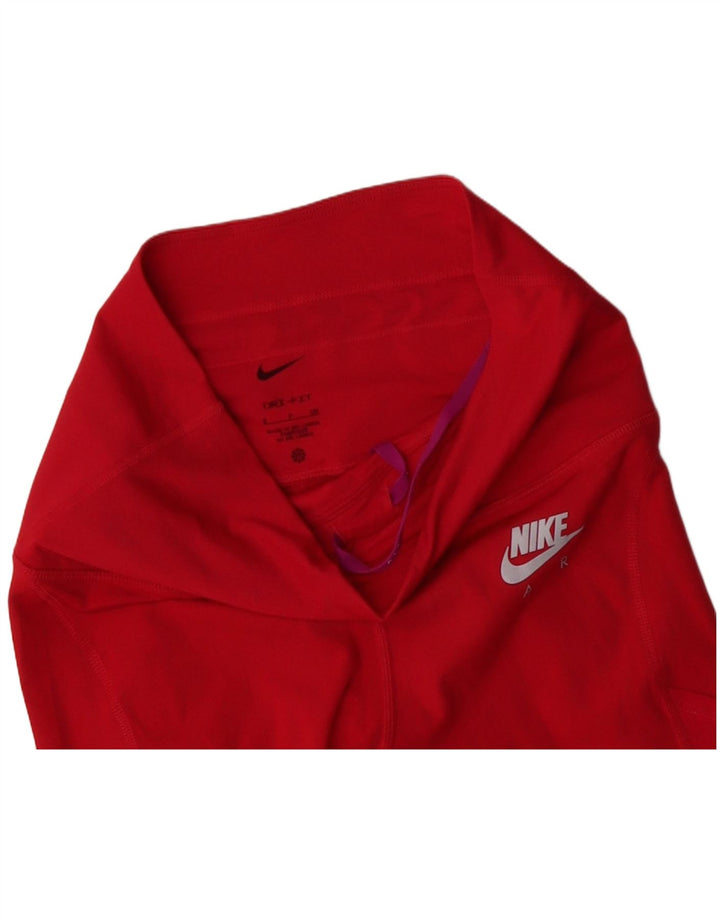 Leggings NIKE Dri Fit da donna UK 8 Small Rosso Poliestere