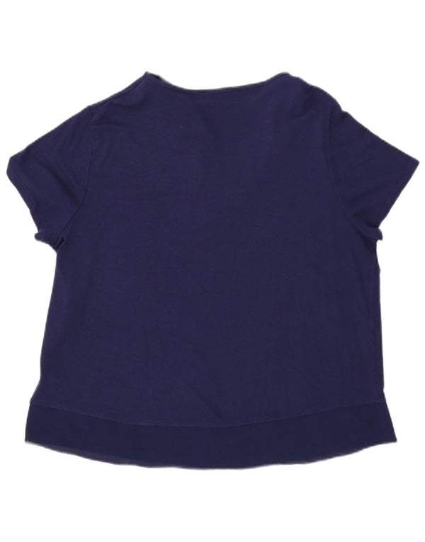 Top in camicetta da donna Marks & Spencer UK 16 Large in viscosa blu navy
