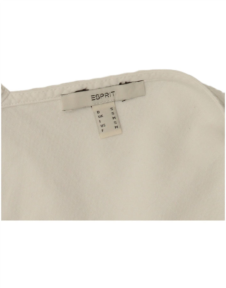Camicetta senza maniche da donna Esprit UK 10 piccola bianca
