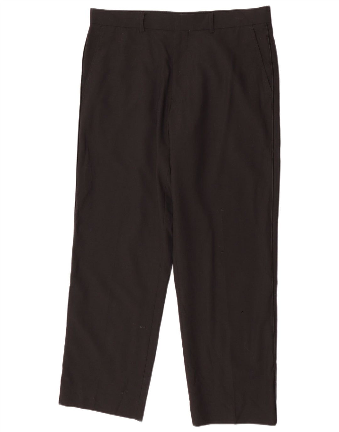 Pantaloni chino dritti da uomo Marks & Spencer W34 L29 poliestere nero
