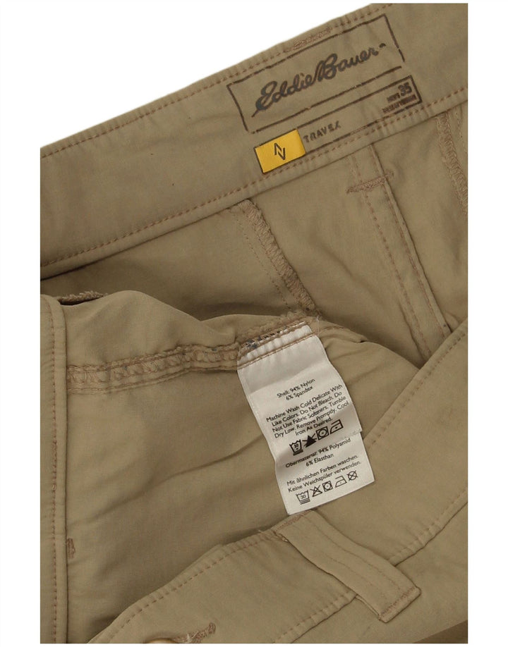 Pantaloncini chino da uomo EDDIE BAUER W35 Large Beige Nylon