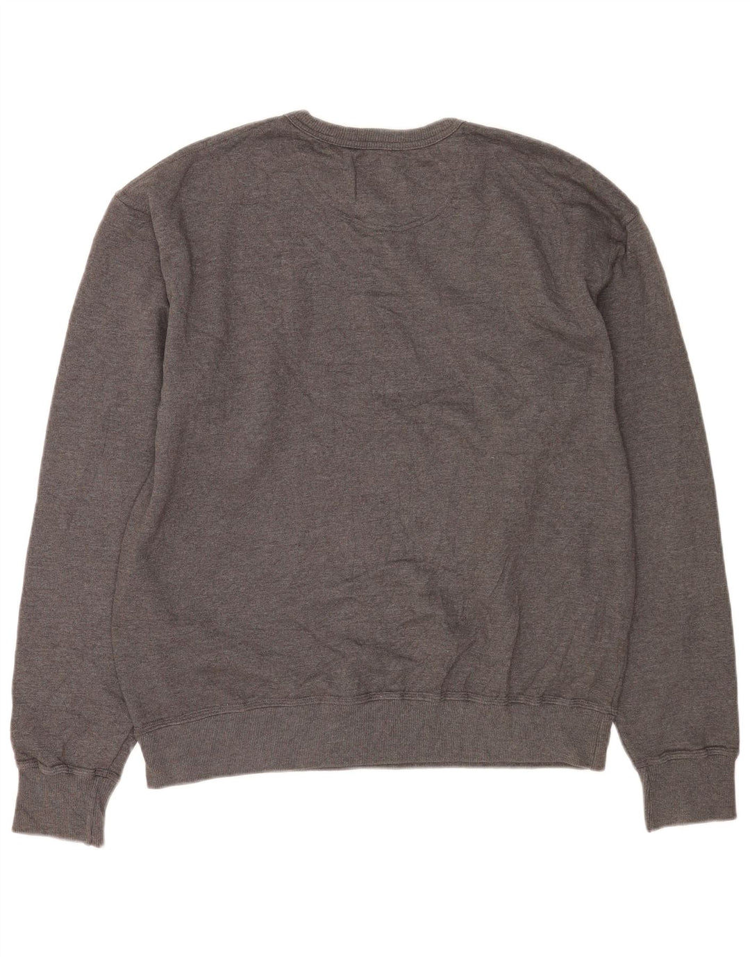 Felpa grafica da uomo Champion, maglione grande, cotone grigio