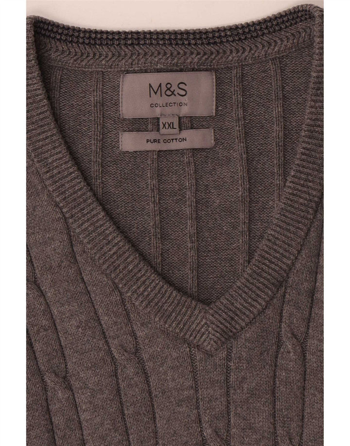 Canotta da uomo Marks & Spencer 2XL cotone grigio