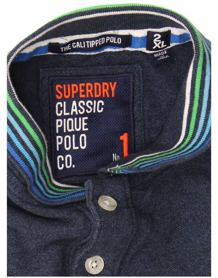 Polo grafica da uomo SUPERDRY 2XL Blu navy