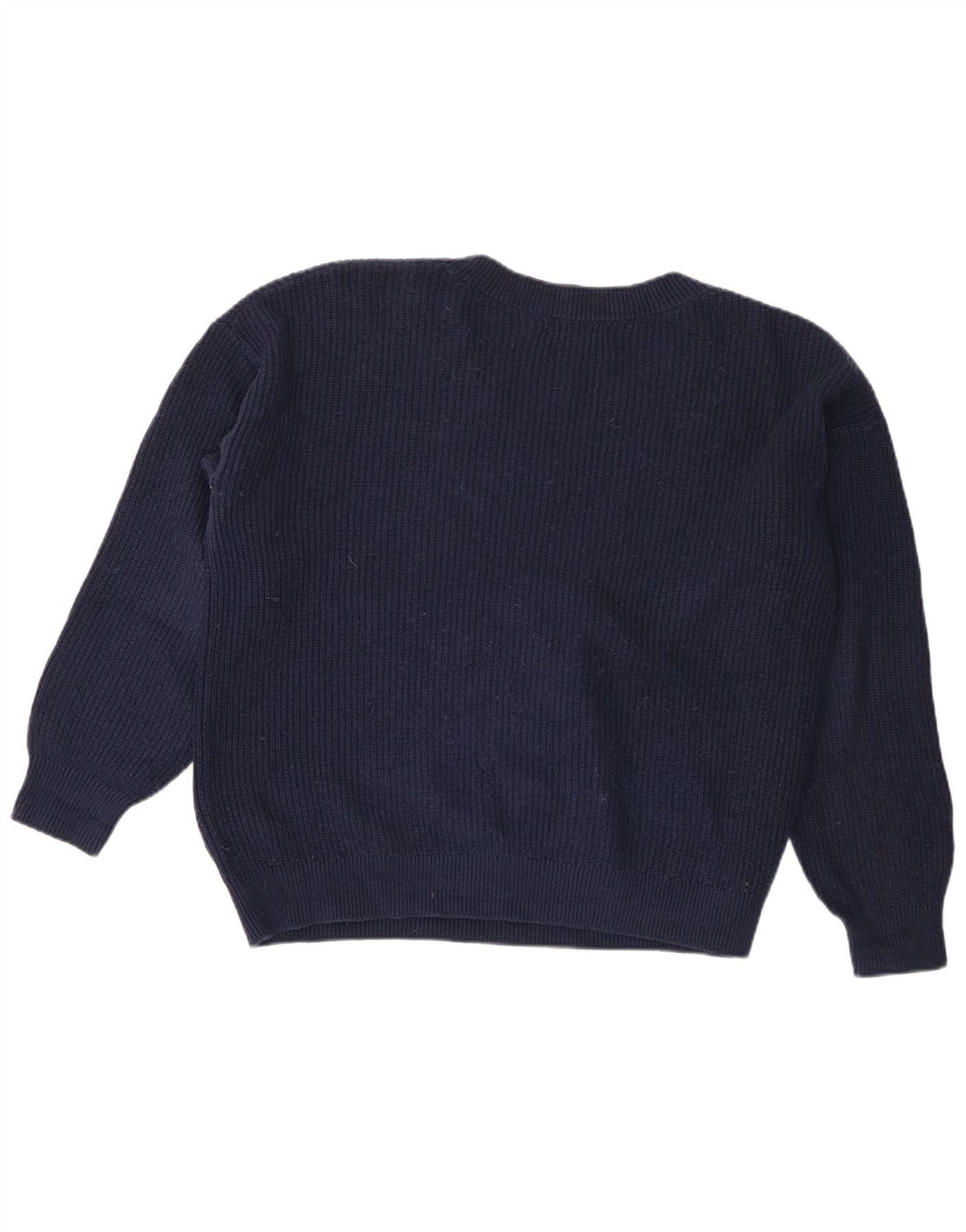 Maglione corto con scollo a V da donna Marks & Spencer UK 14 Blu navy medio