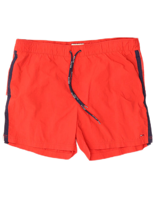 Pantaloncini da bagno grafici da uomo Tommy Hilfiger grandi rossi