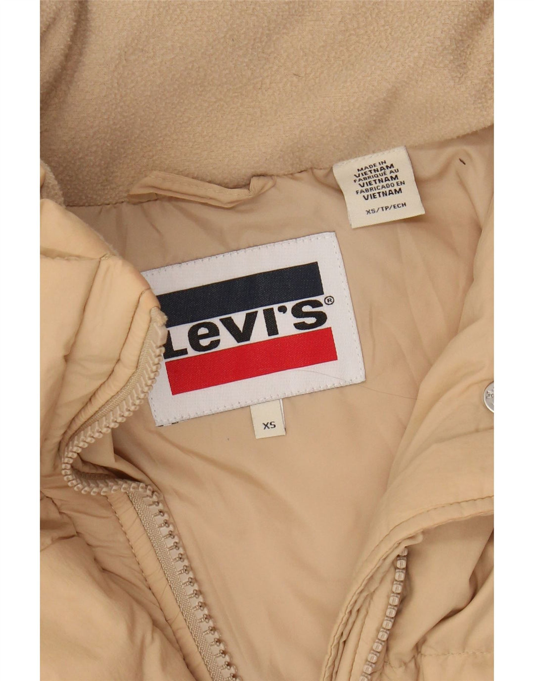 Giacca imbottita oversize da donna LEVI'S UK 6 XS Beige poliammide
