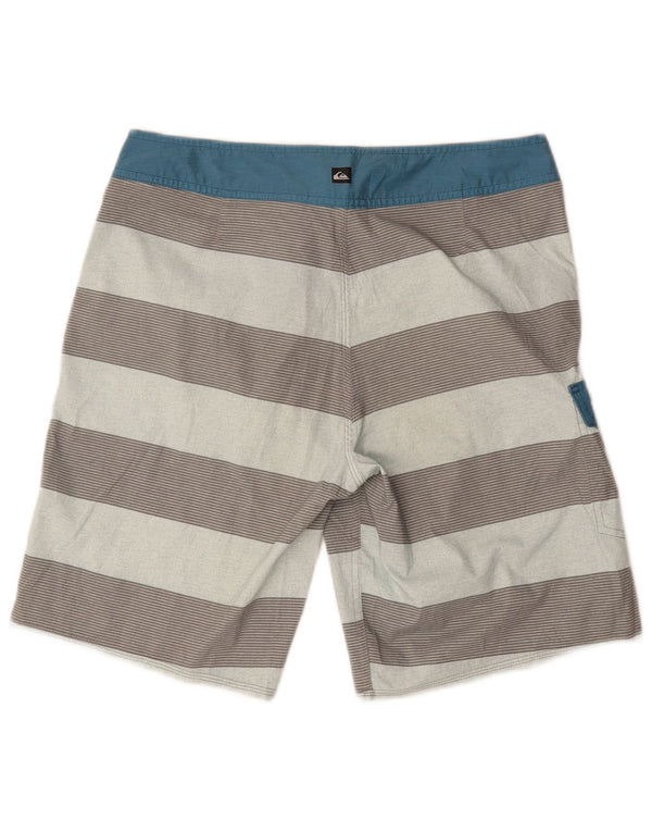 Pantaloncini da bagno da uomo Quiksilver in poliestere a righe multicolori medio