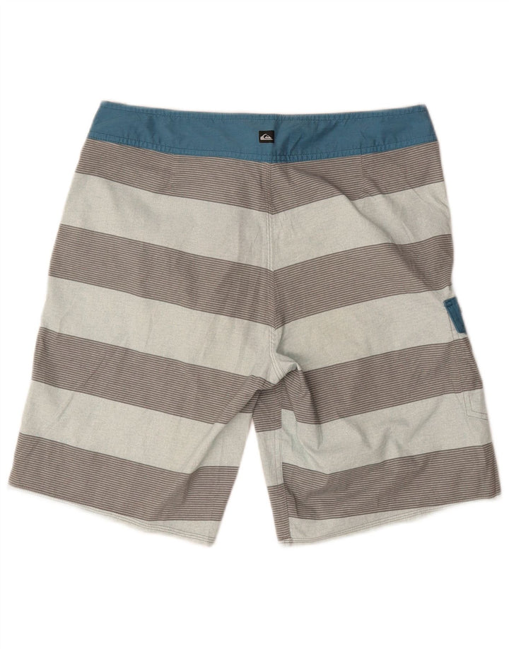 Pantaloncini da bagno da uomo Quiksilver in poliestere a righe multicolori medio