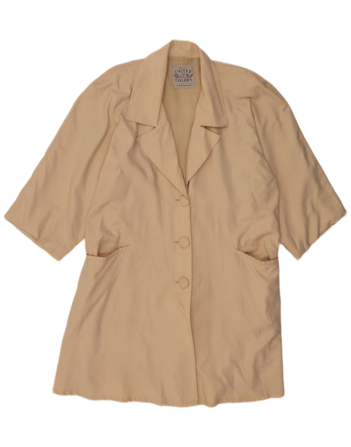 Top cardigan lungo oversize da donna Benetton IT 44 Beige medio