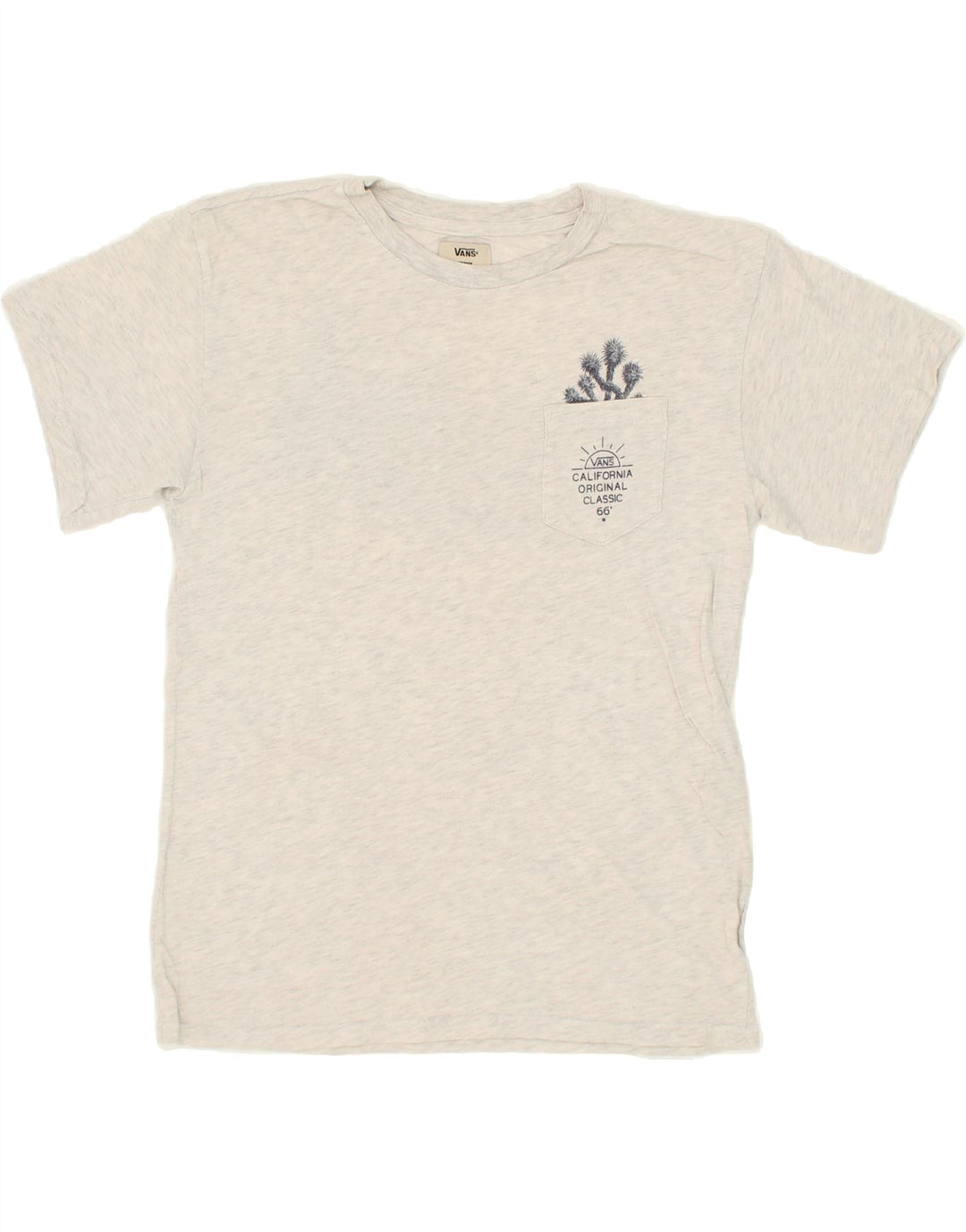 VANS Womens Graphic T-Shirt Top UK 14 Medium Grey Flecked Vintage Vans and Second-Hand Vans from Messina Hembry 