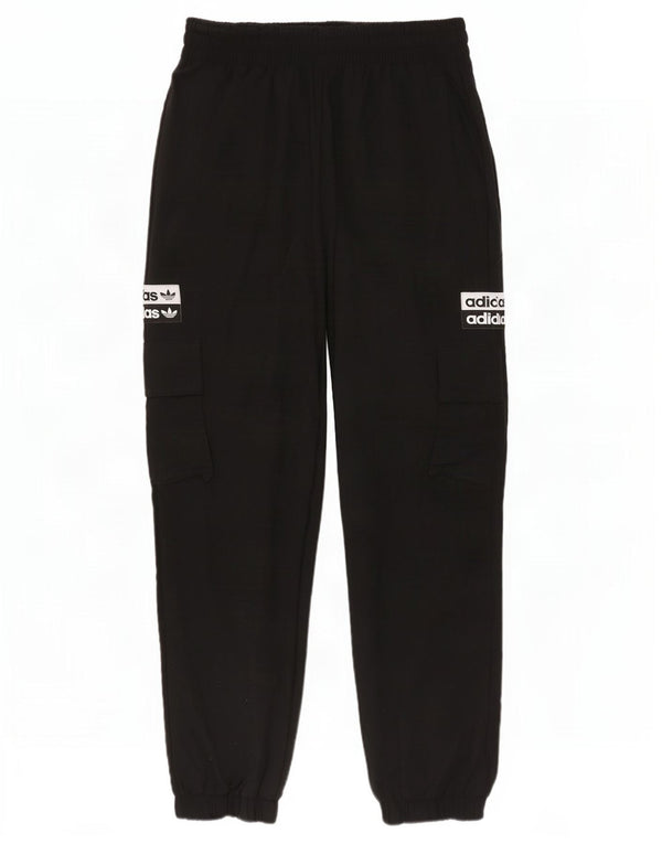 Pantaloni da tuta grafica da donna Adidas Joggers UK 4 XS nylon nero