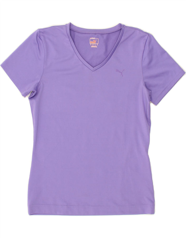 PUMA Womens T-Shirt Top UK 12 Medium Purple Vintage Puma and Second-Hand Puma from Messina Hembry 
