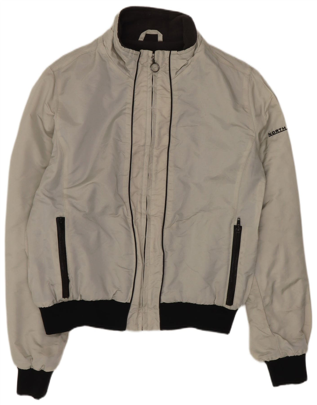 Giubbotto bomber da uomo North Sails UK 40 Large grigio color block in poliammide